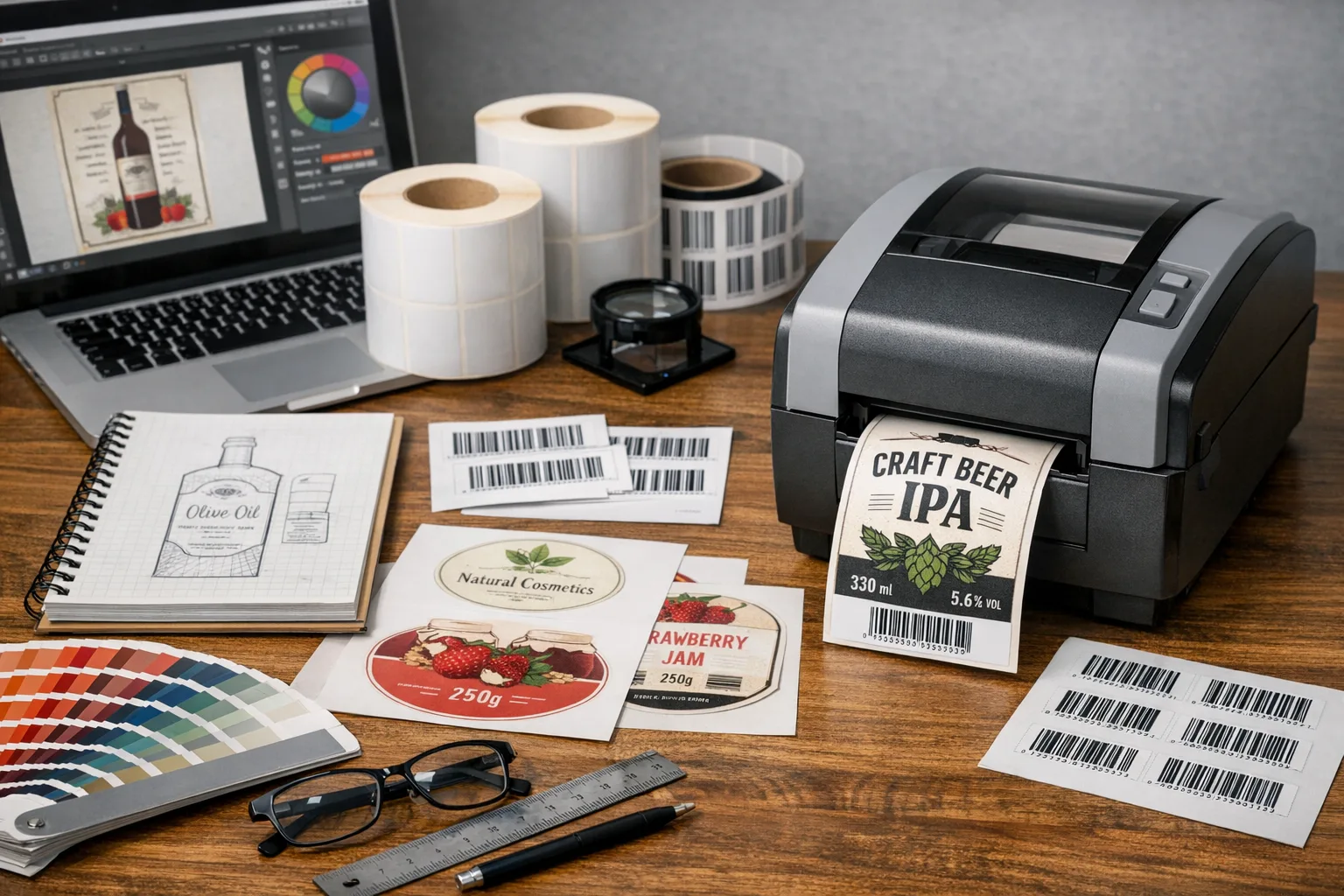 Etikettendesign-Grundlagen fuer Etikettendrucker: von Layout bis Barcode