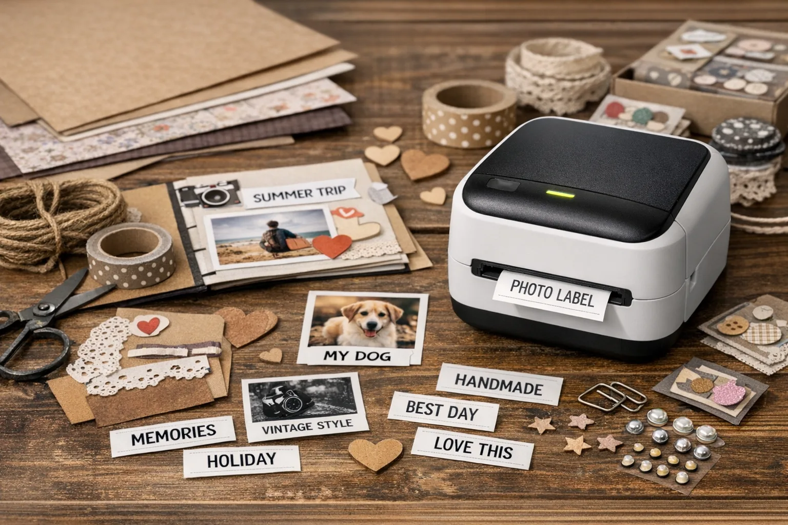 Foto- und Scrapbook-Etiketten mit dem Etikettendrucker selber machen