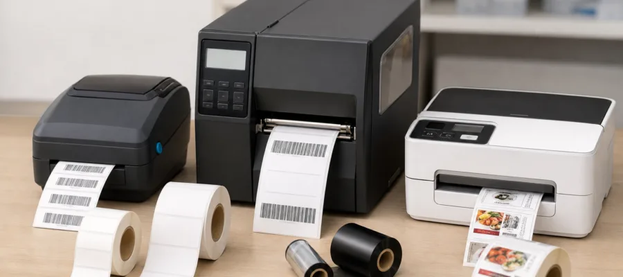 Arten von Etikettendruckern: Thermodirekt, Thermotransfer und Inkjet erklaert