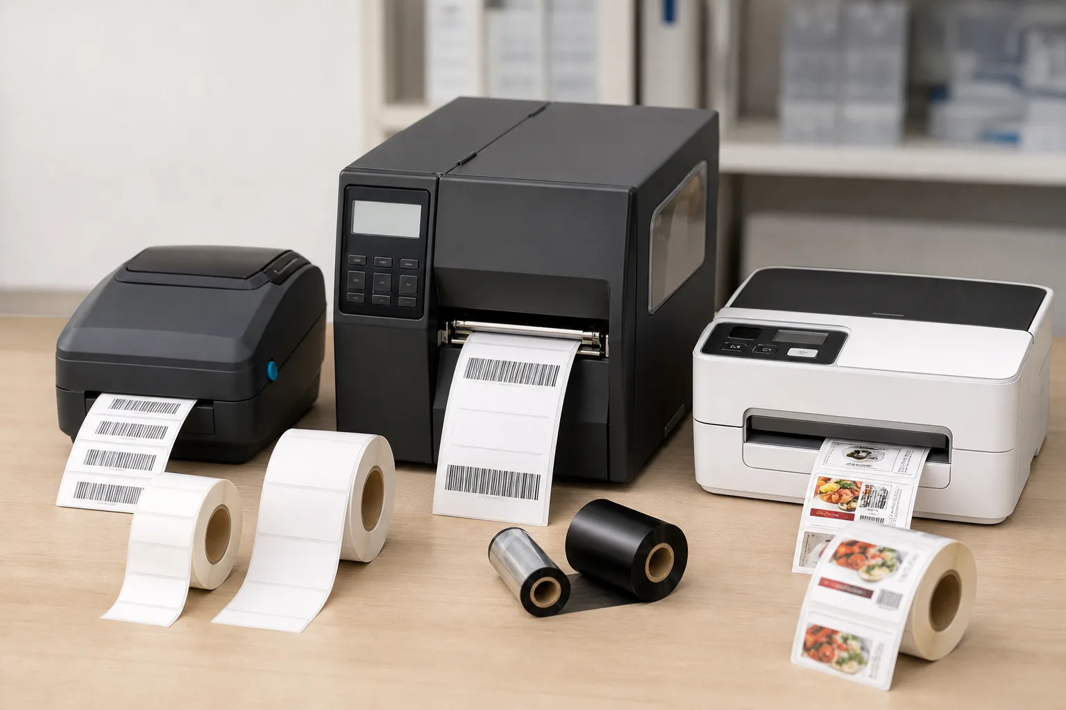 Arten von Etikettendruckern: Thermodirekt, Thermotransfer und Inkjet erklaert