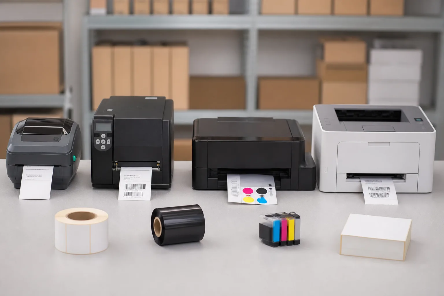 Vergleich Etikettendrucker: Thermodirekt, Thermotransfer, Tinte und Laser